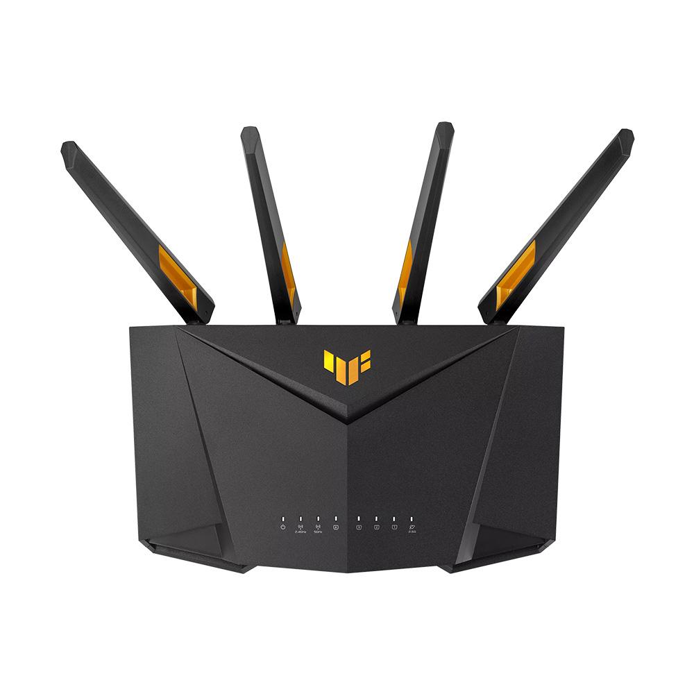 A large main feature product image of ASUS TUF Gaming AX4200 Dual Band Wi-Fi 6 Ai Mesh Router