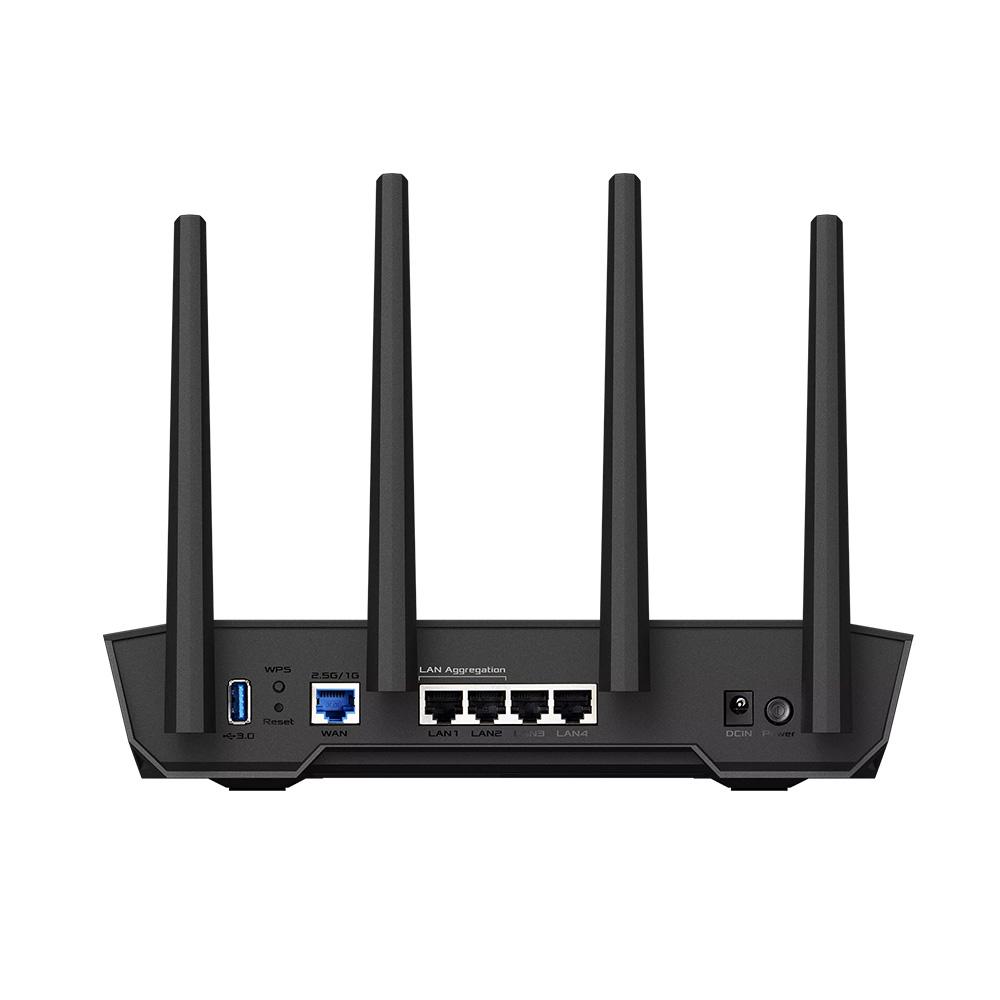 A large main feature product image of ASUS TUF Gaming AX4200 Dual Band Wi-Fi 6 Ai Mesh Router