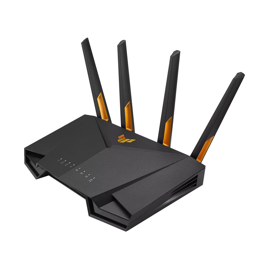 A large main feature product image of ASUS TUF Gaming AX4200 Dual Band Wi-Fi 6 Ai Mesh Router
