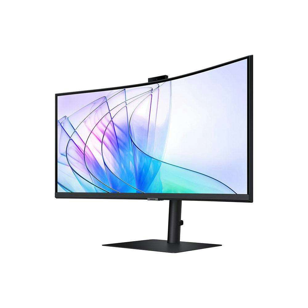 A large main feature product image of Samsung ViewFinity S65VC 34" Curved 1440p Ultrawide 100Hz Webcam Business Monitor