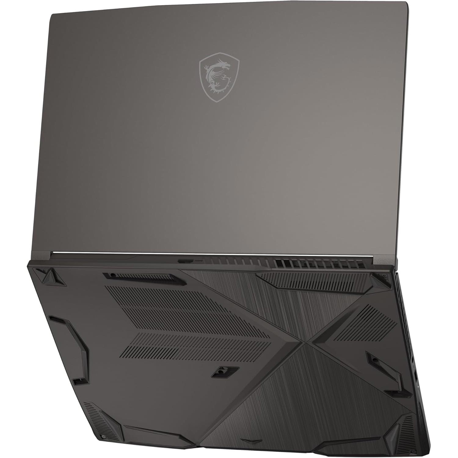 A large main feature product image of EX-DEMO MSI Thin 15 (B13) - 15.6" 144Hz, i5-13420H, RTX 3050, 16GB/512GB - Win 11 Gaming Notebook