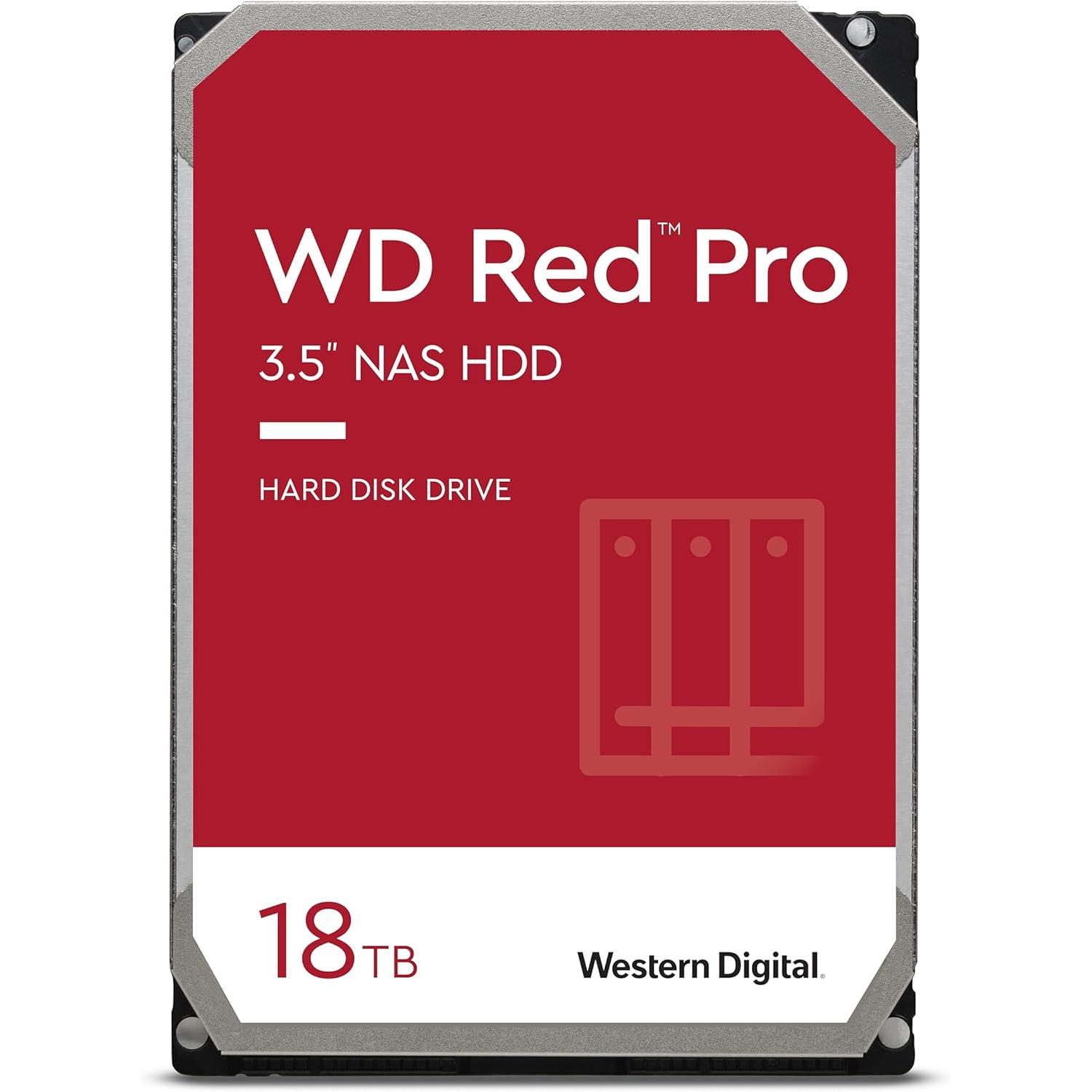 A large main feature product image of EX-DEMO WD Red Pro 3.5" NAS HDD - 18TB 256MB