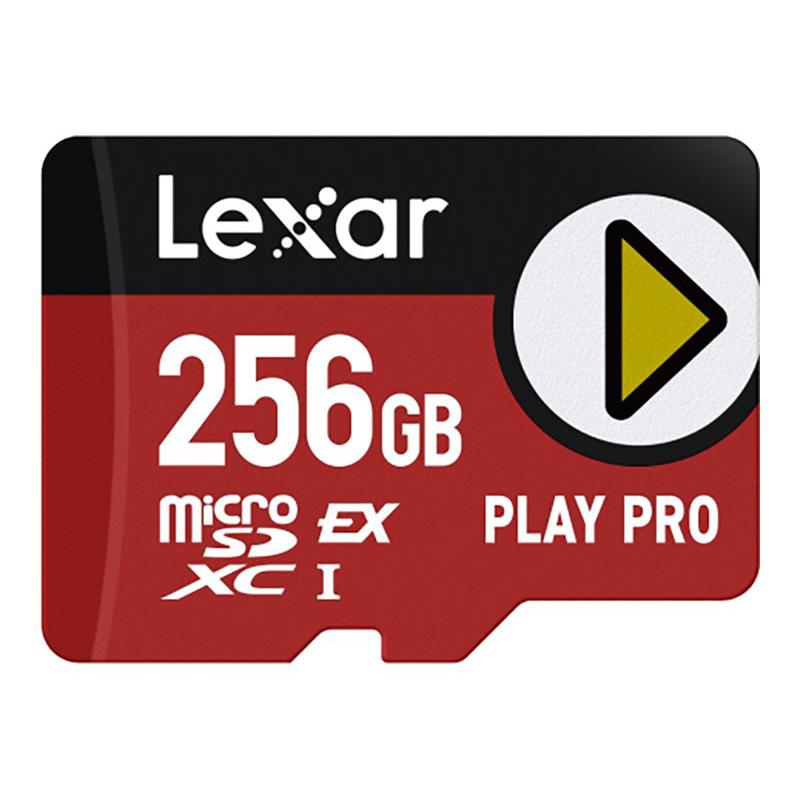 A large main feature product image of Lexar PLAY PRO 256GB microSDXC Express V30 UHS-I microSD Card