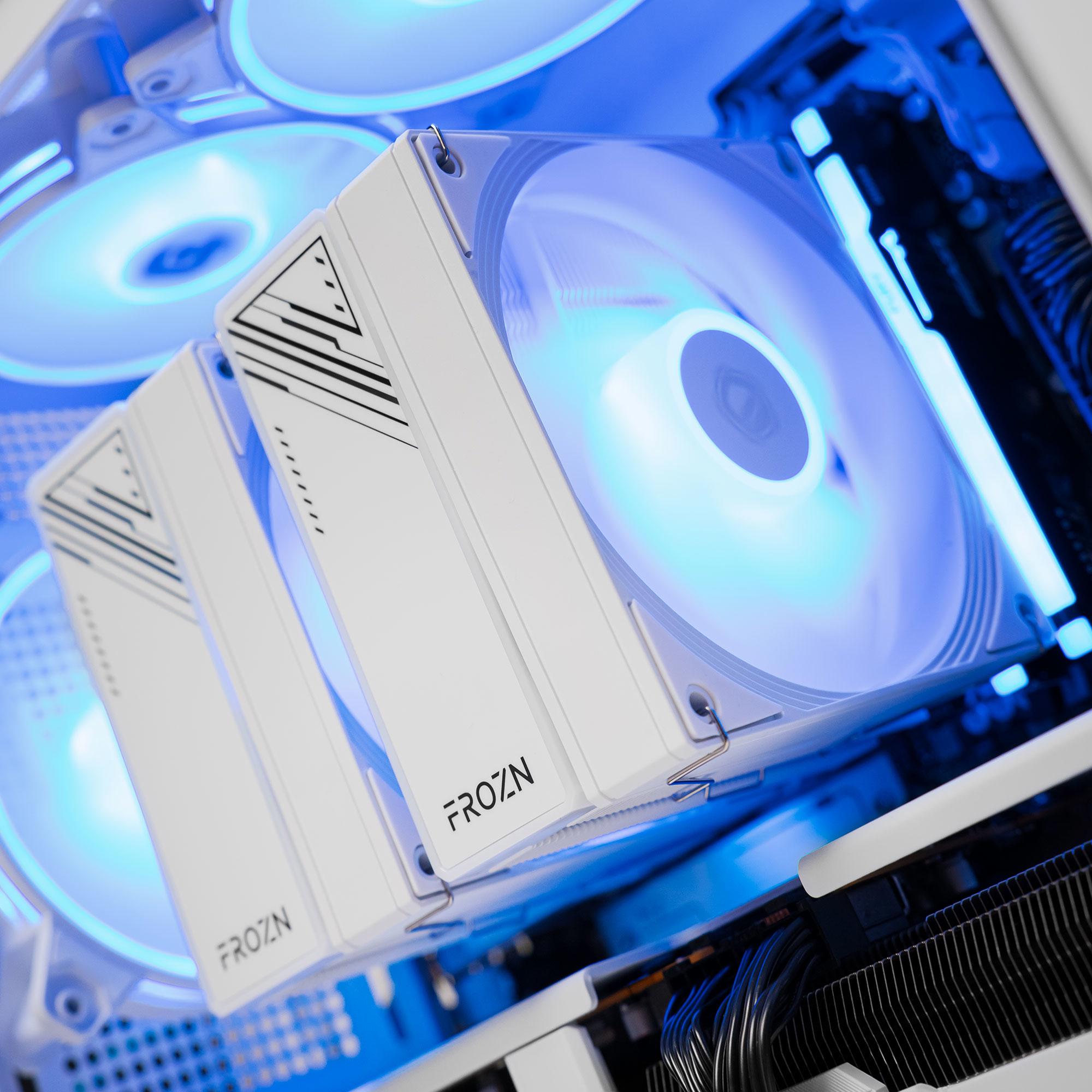 A large main feature product image of EX-DEMO PLE Polar RX 9070 XT Prebuild Ready To Go Gaming PC