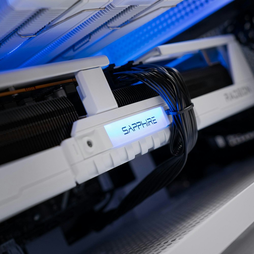 A large main feature product image of EX-DEMO PLE Polar RX 9070 XT Prebuild Ready To Go Gaming PC