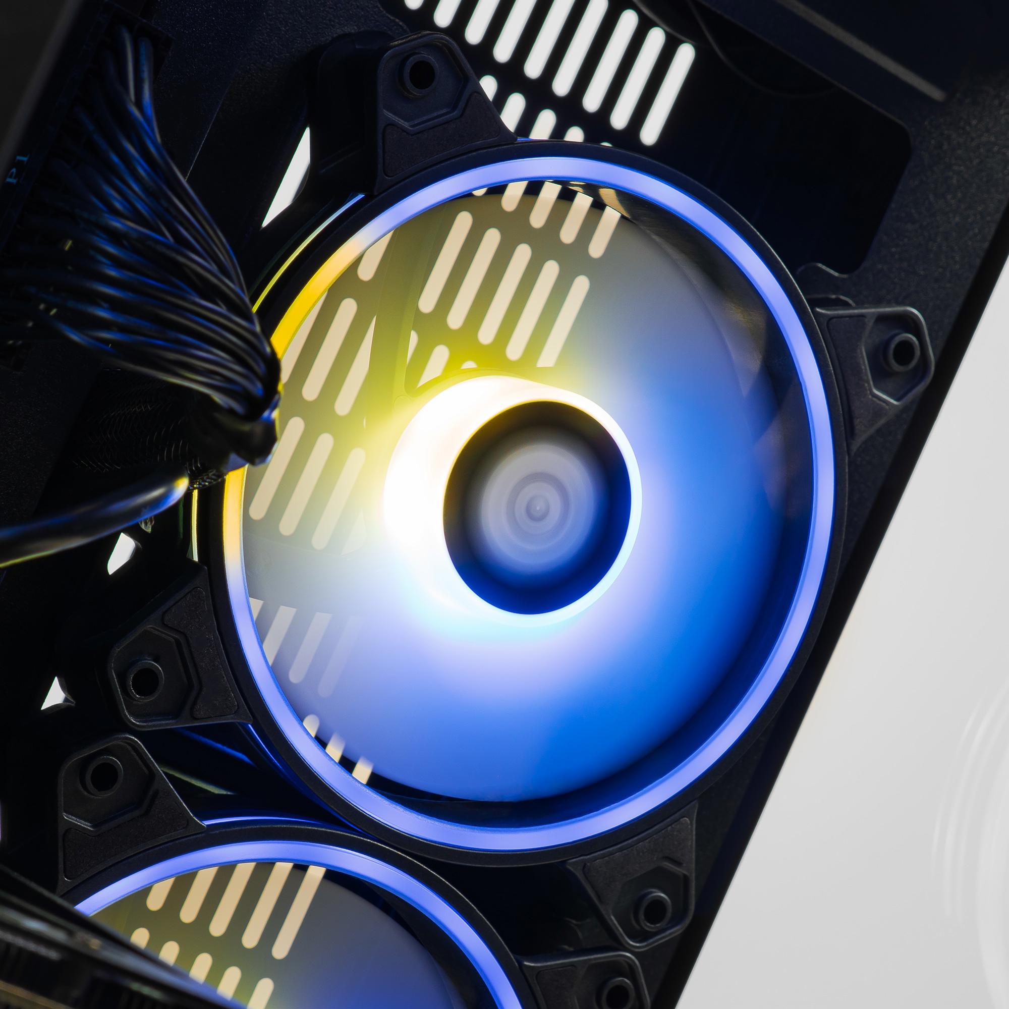 A large main feature product image of PLE Tidal 5060 Ti Prebuilt Ready To Go Gaming PC