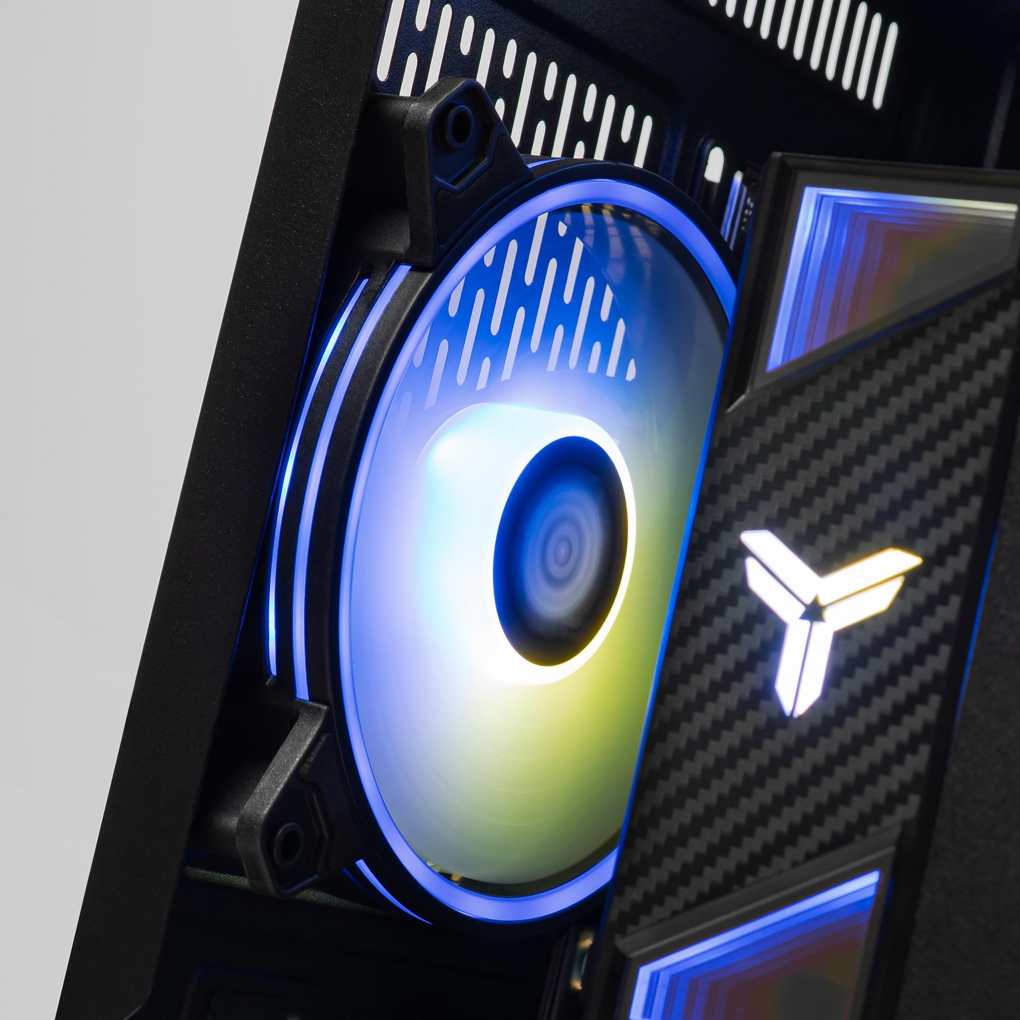 A large main feature product image of PLE Tidal 5060 Ti Prebuilt Ready To Go Gaming PC