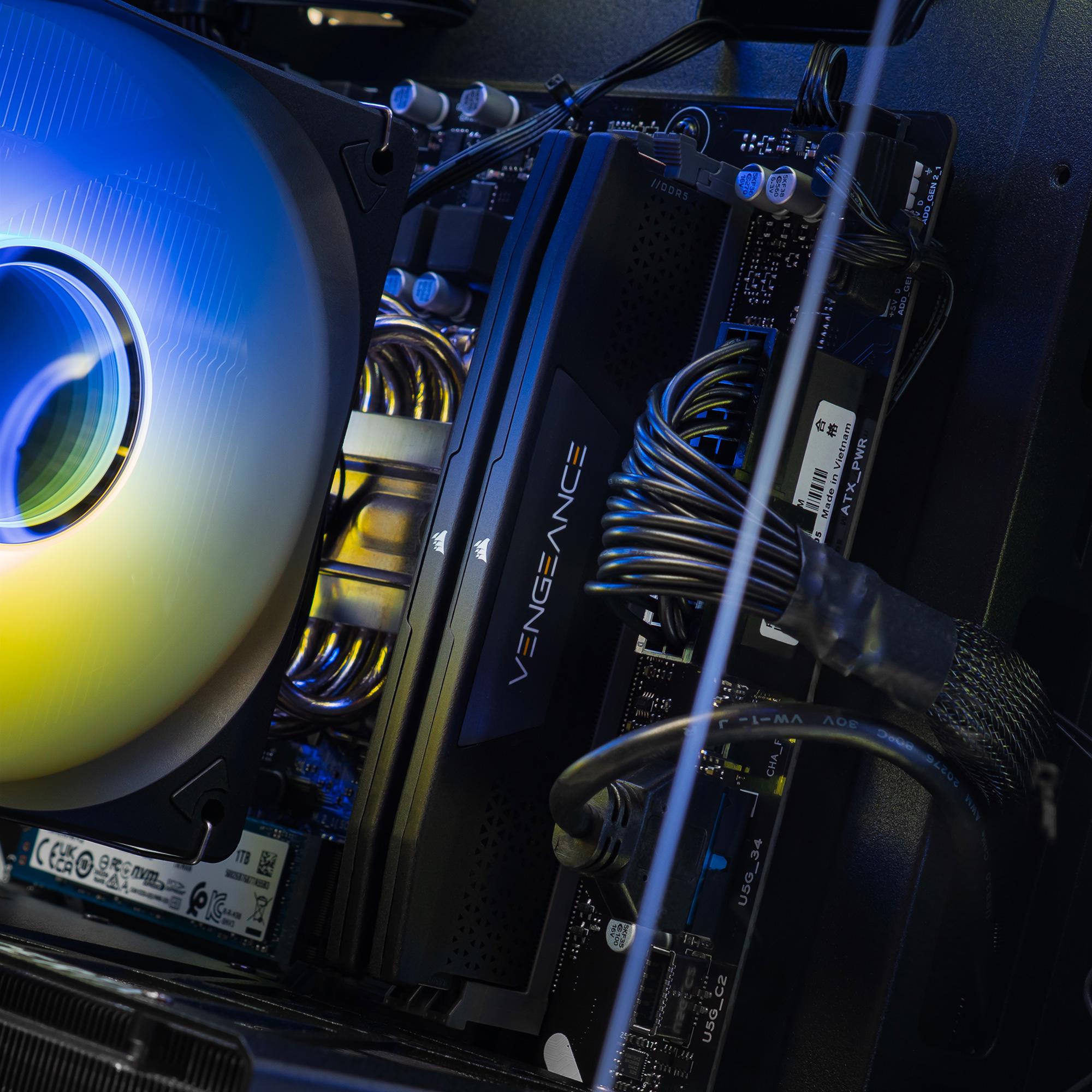 A large main feature product image of PLE Tidal 5060 Ti Prebuilt Ready To Go Gaming PC