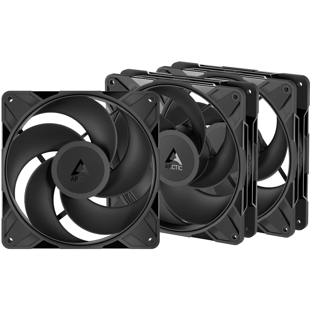 ARCTIC P14 Pro Reverse 140mm Performance PWM Fan 3-Pack (Black)