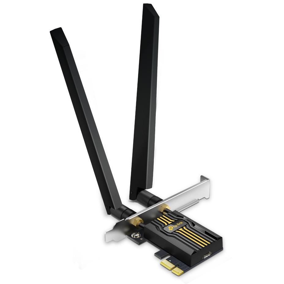 A large main feature product image of EX-DEMO TP-Link Archer TBE400E - BE6500 Tri-Band Wi-Fi 7 Bluetooth 5.4 PCIe Adapter