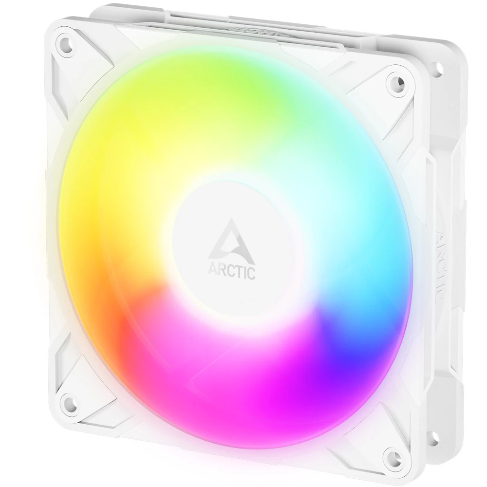 ARCTIC P12 Pro Reverse ARGB 120mm Performance PWM Fan (White)