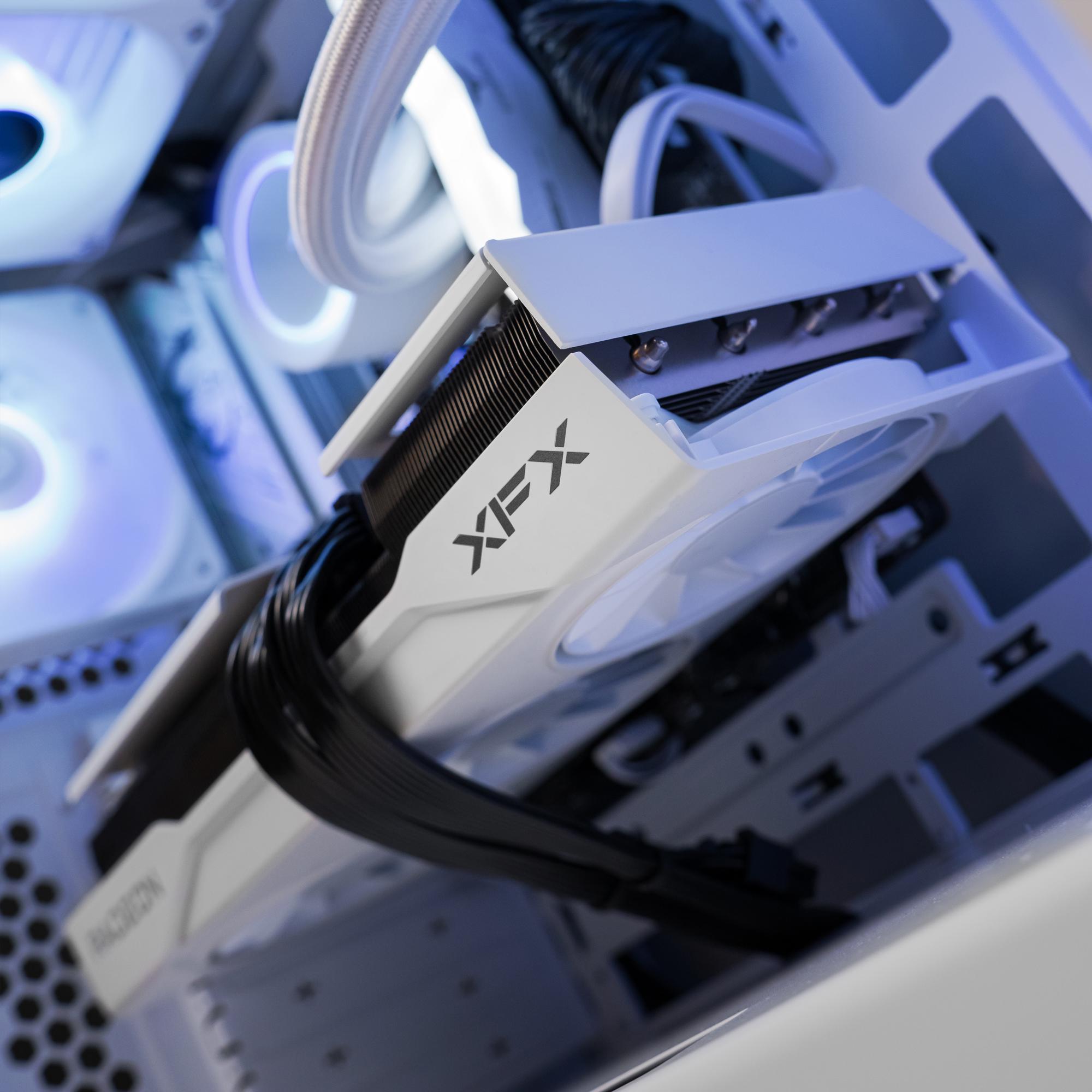 A large main feature product image of EX-DEMO PLE Glacier RX 9070 Prebuilt Ready To Go Gaming PC