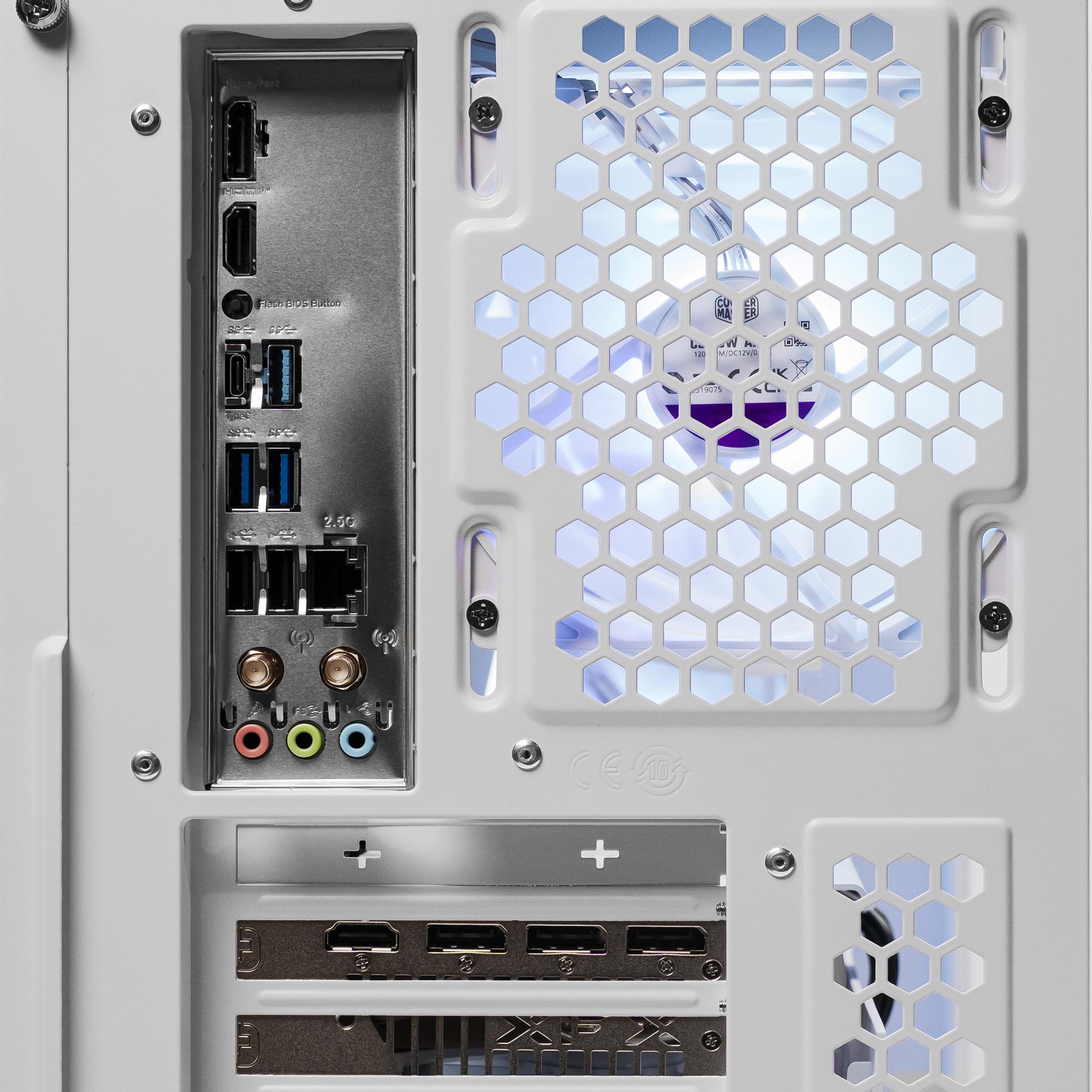 A large main feature product image of EX-DEMO PLE Glacier RX 9070 Prebuilt Ready To Go Gaming PC