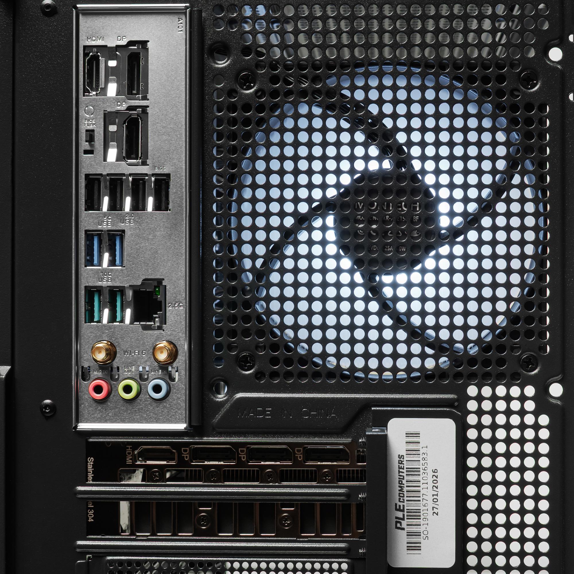 A large main feature product image of PLE Stealth RTX 5050 Prebuilt Ready To Go Gaming PC