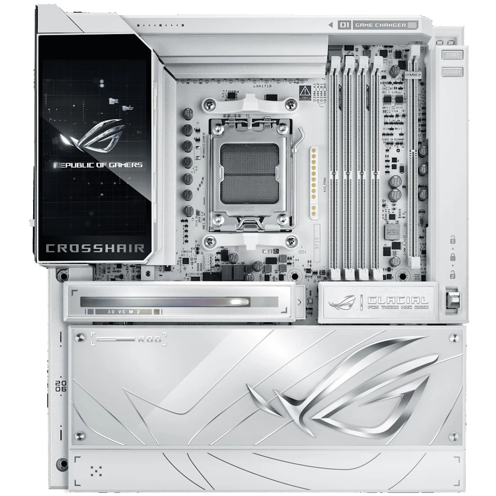 ASUS ROG Crosshair X870E Glacial AM5 eATX Desktop Motherboard