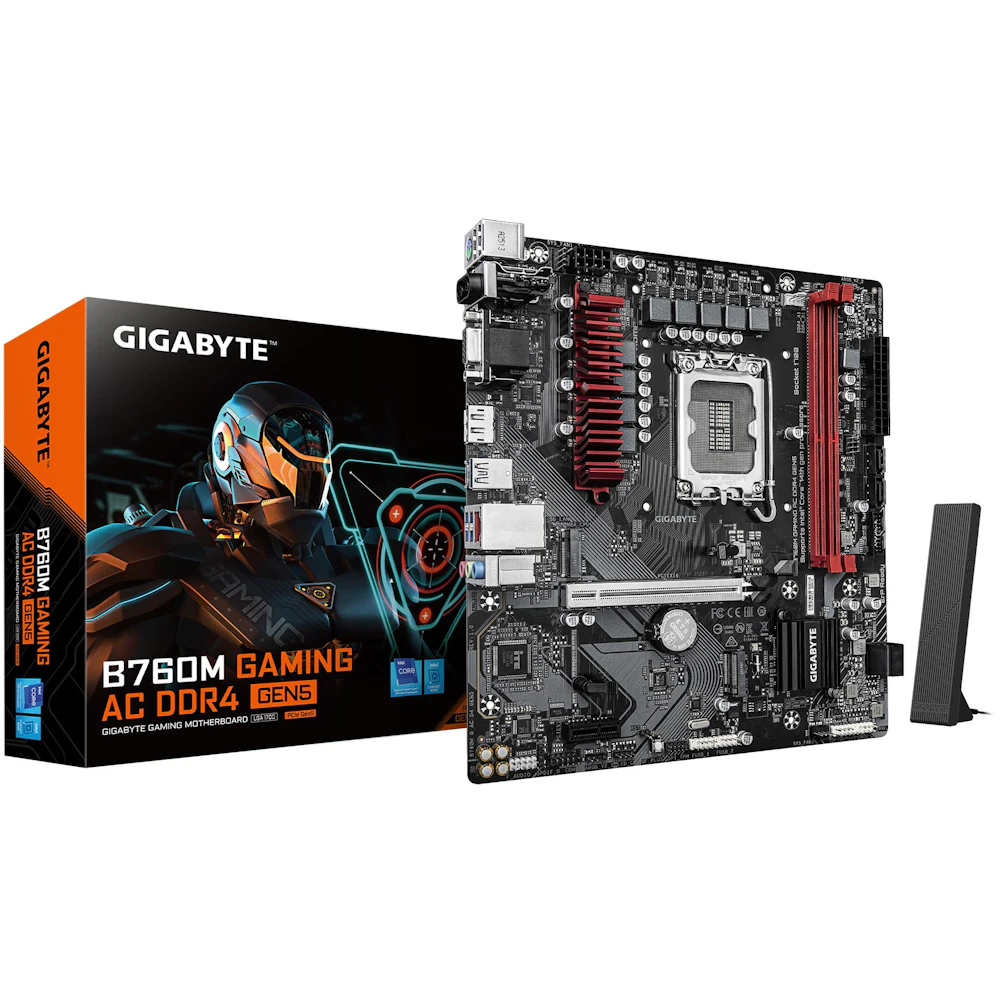 Gigabyte B760M GAMING AC DDR4 GEN5 LGA1700 mATX Desktop Motherboard