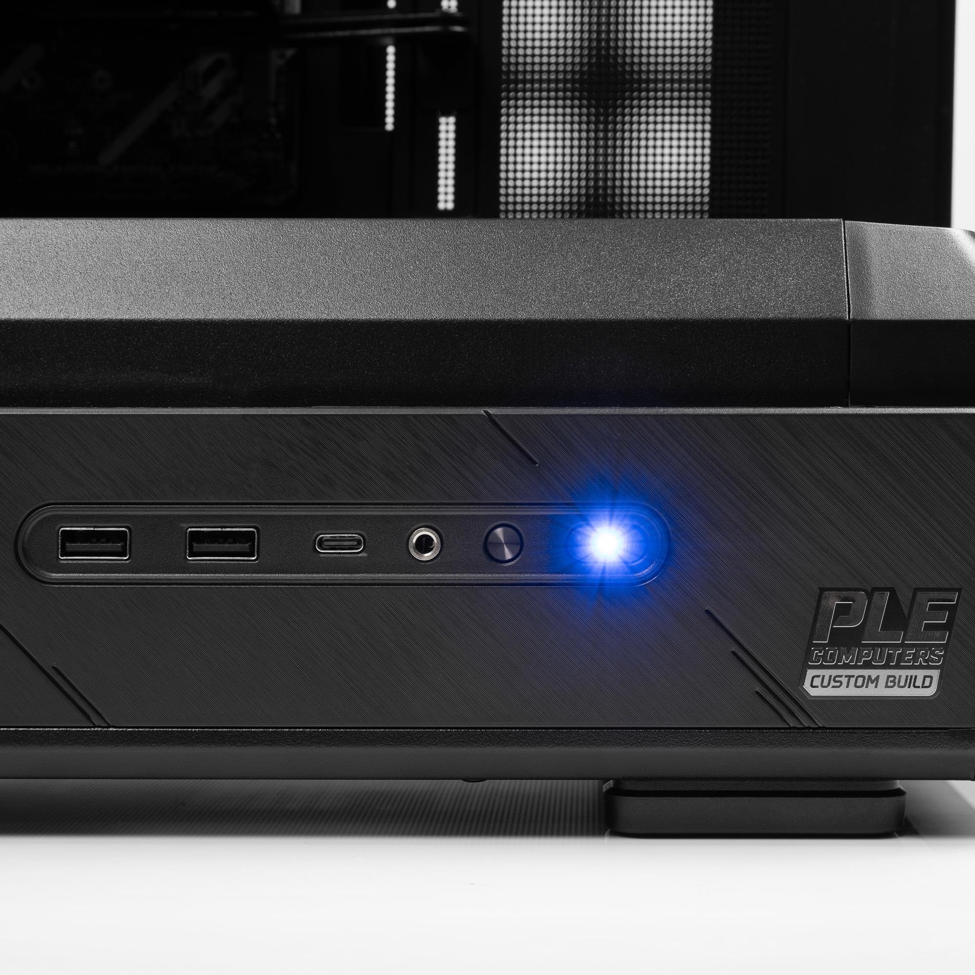 A large main feature product image of PLE Cypher RX 7600 Prebuilt Ready To Go Gaming PC