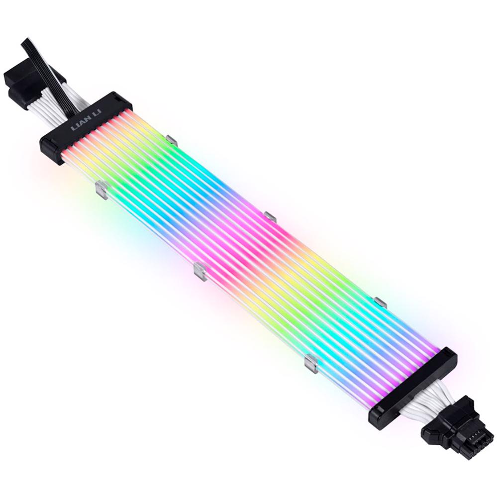 A large main feature product image of EX-DEMO Lian-Li Strimer Plus V2 12V-2x6 Wide ARGB Extension Cable