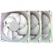 A product image of EX-DEMO Geometric Future Squama 2503 - 120mm ARGB PWM Fan 3-Pack (White)