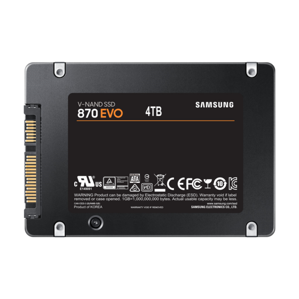 A large main feature product image of EX-DEMO Samsung 870 EVO SATA III 2.5" SSD - 4TB