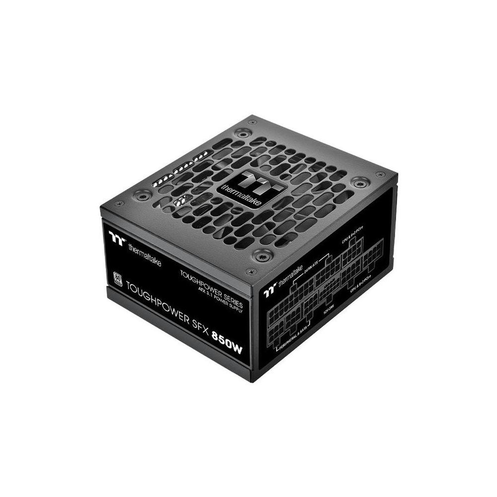 A large main feature product image of EX-DEMO Thermaltake Toughpower SFX - 850W platinum PCIe 5.1 ATX 3.1 Fully Modular PSU