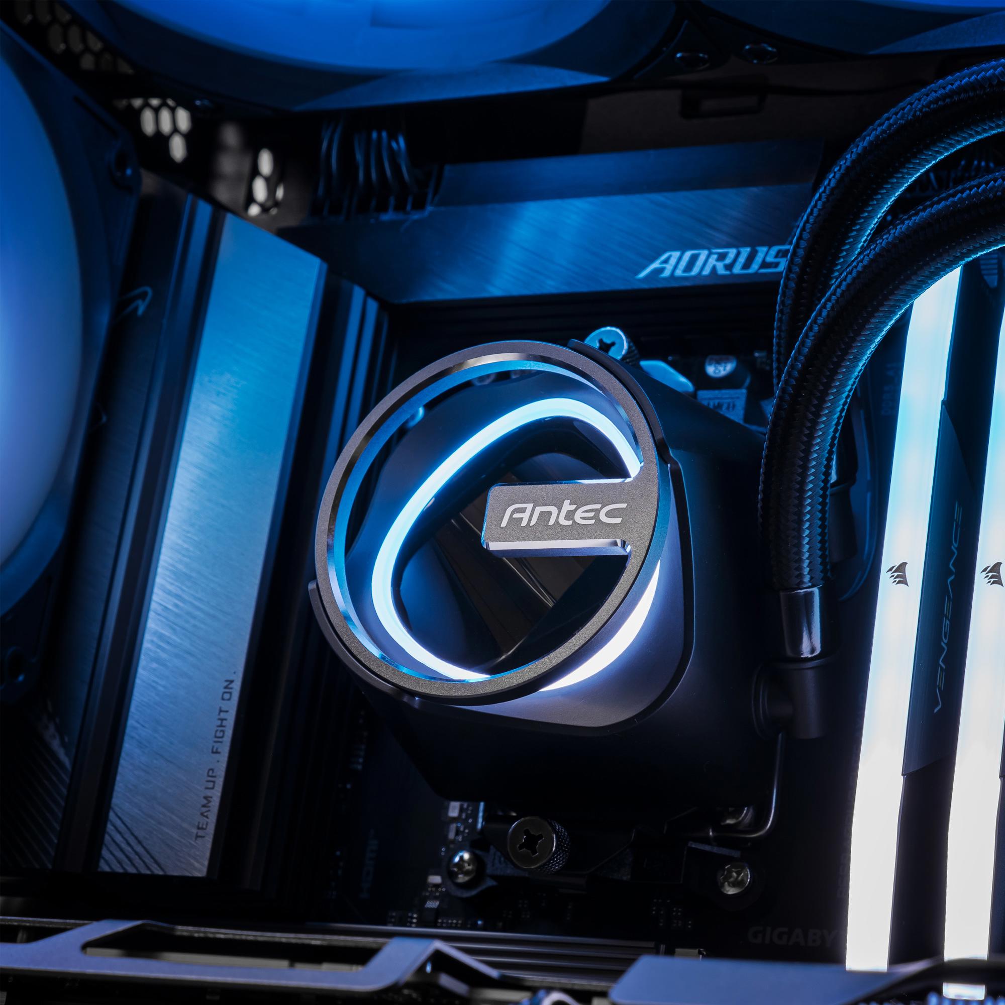 A large main feature product image of PLE Skeleton RTX 5070 Ti Prebuilt Ready To Go Gaming PC