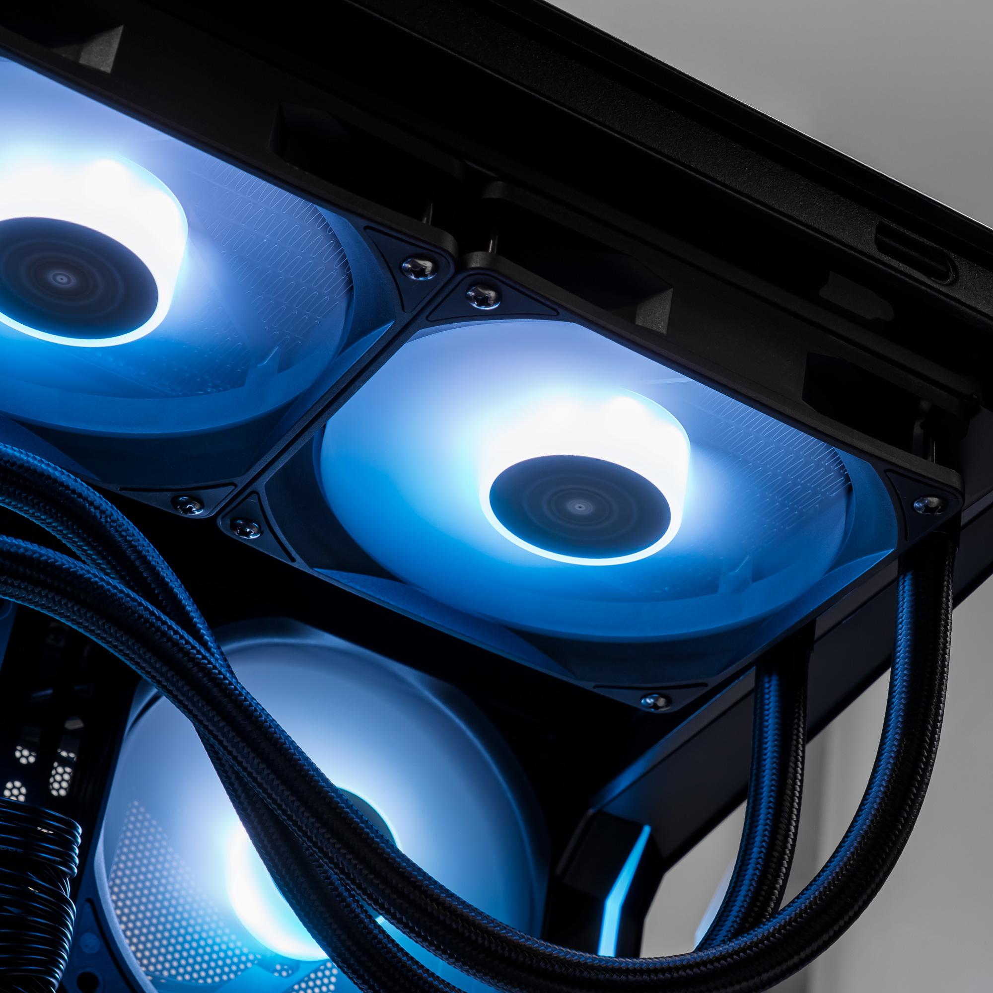 A large main feature product image of PLE Skeleton RTX 5070 Ti Prebuilt Ready To Go Gaming PC