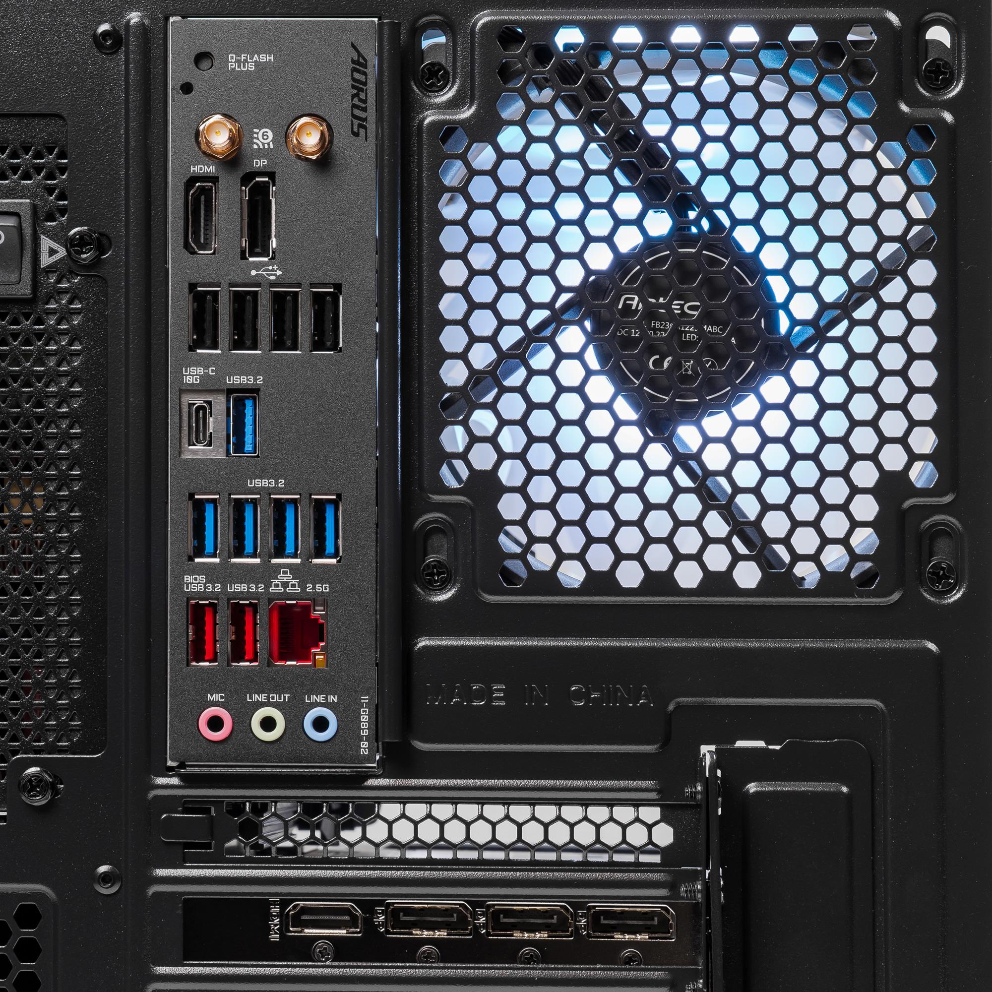 A large main feature product image of PLE Skeleton RTX 5070 Ti Prebuilt Ready To Go Gaming PC