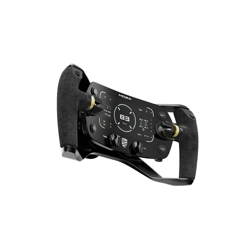 A large main feature product image of MOZA Porsche Mission R Steering Wheel