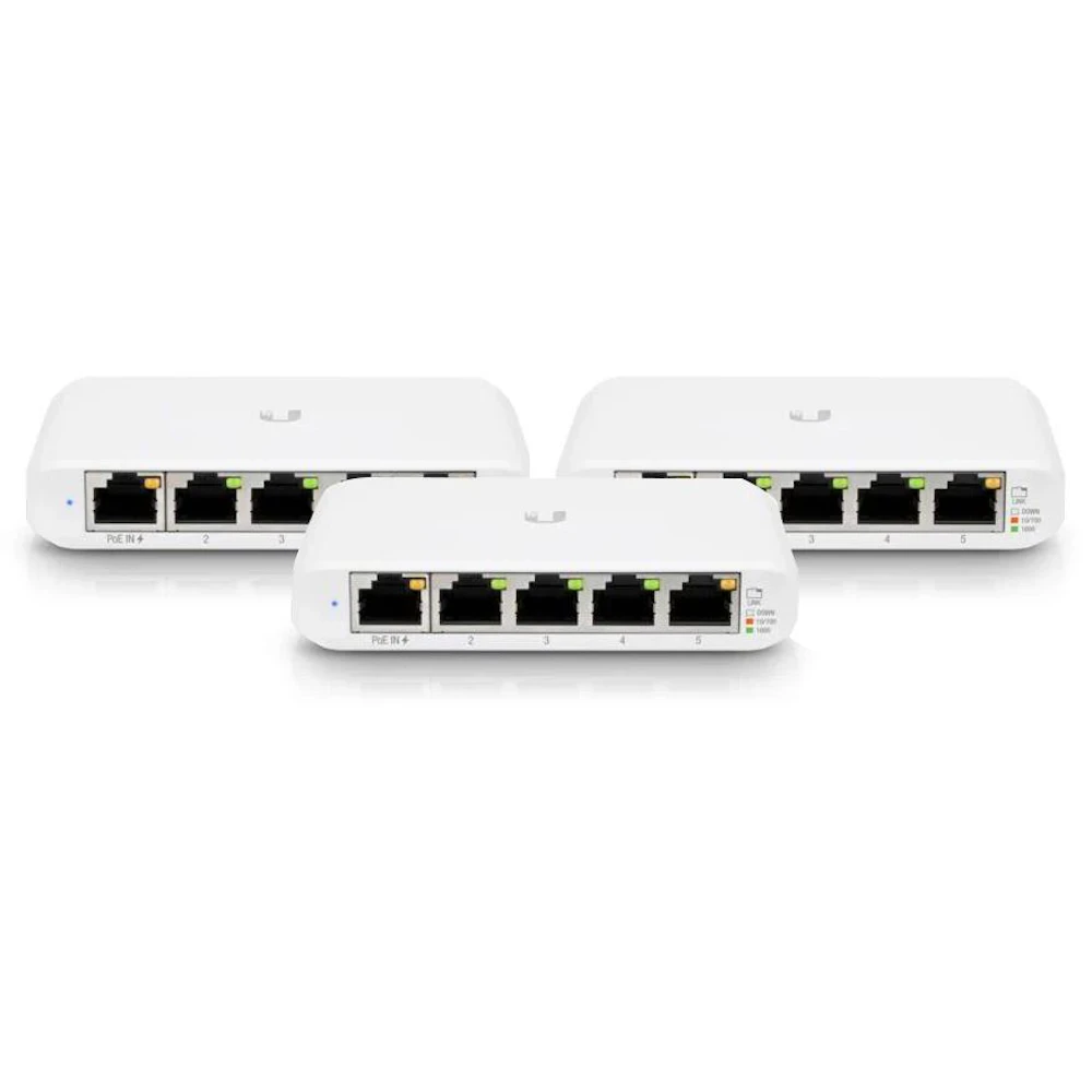 Ubiquiti Unifi Flex Mini 5-Port 1GbE Layer 2 Switch (3-Pack)