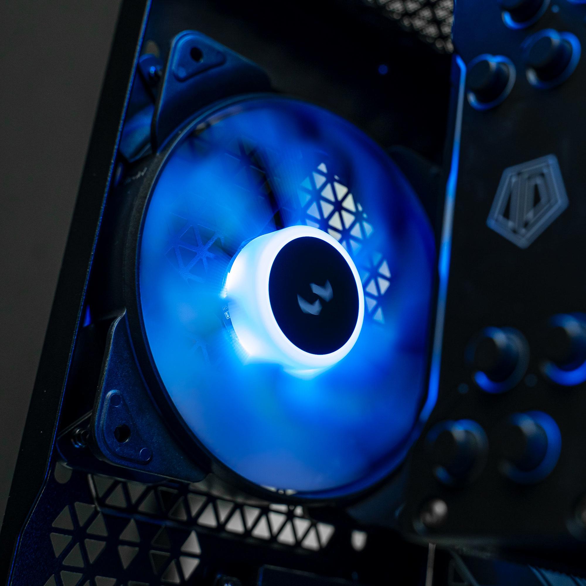 A large main feature product image of EX-DEMO PLE Pop Blue A770 Prebuilt Ready To Go Gaming PC