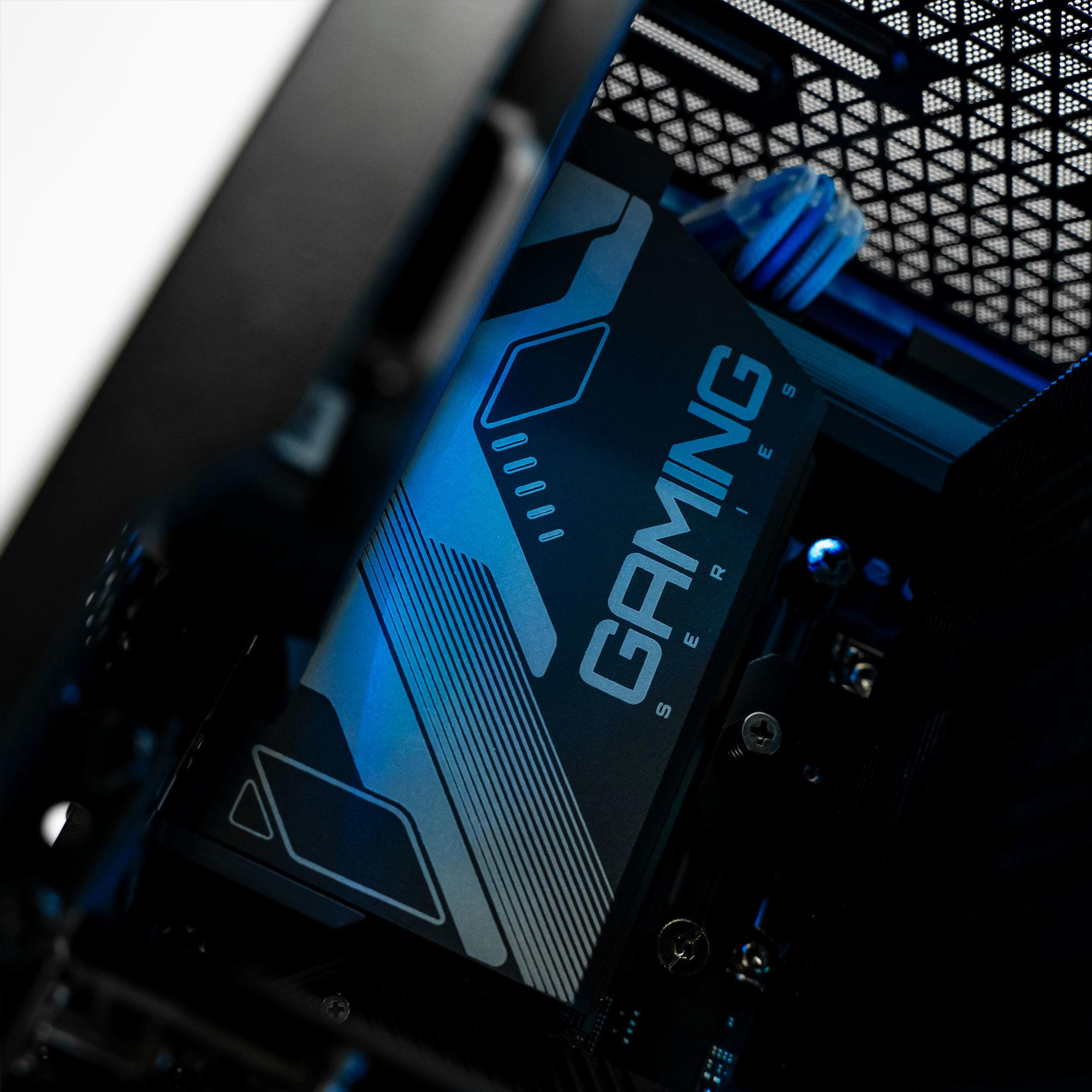 A large main feature product image of EX-DEMO PLE Pop Blue A770 Prebuilt Ready To Go Gaming PC