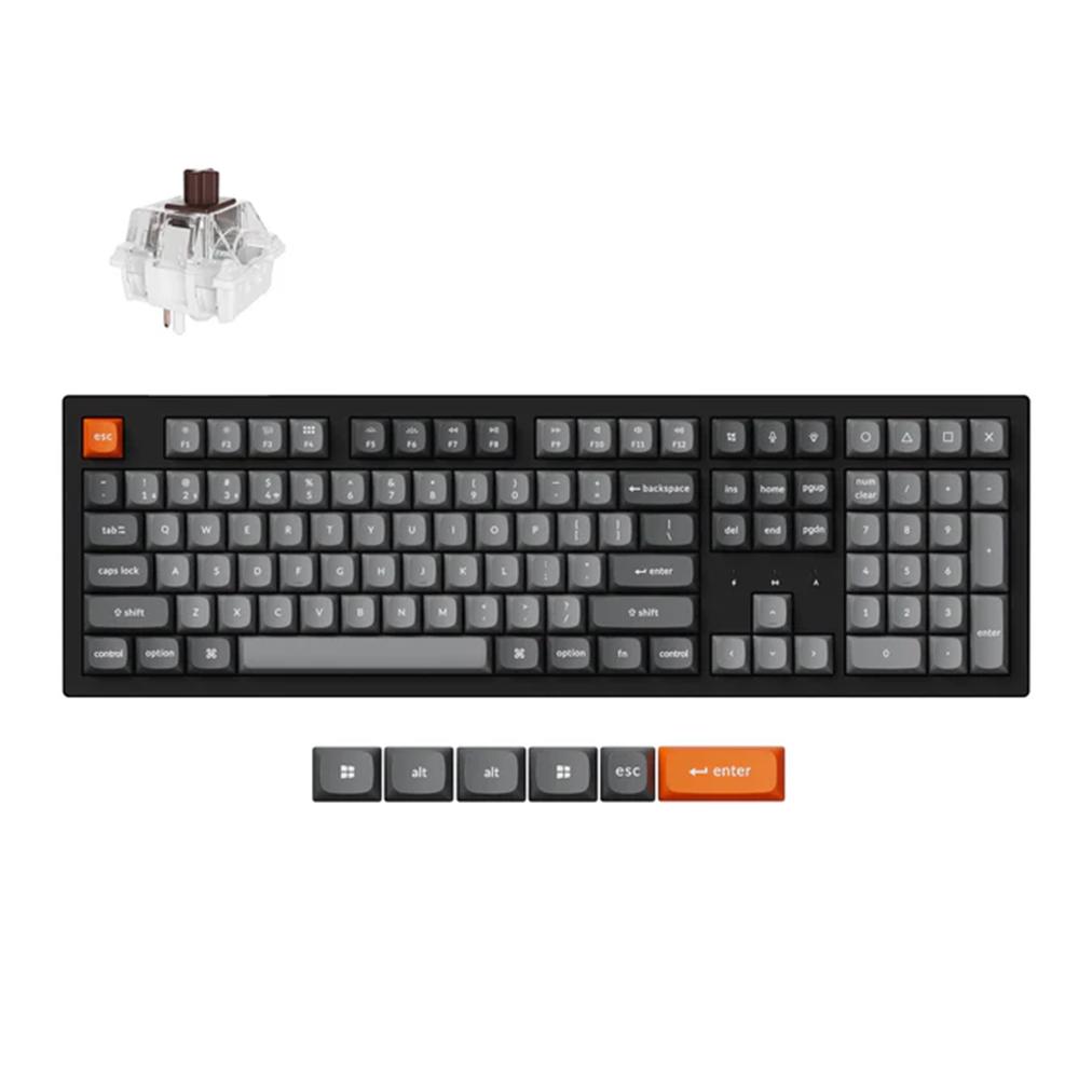 A large main feature product image of Keychron K10 Max - Fullsize QMK/VIA Wireless Mechanical Keyboard - Black (Super Brown Switch)