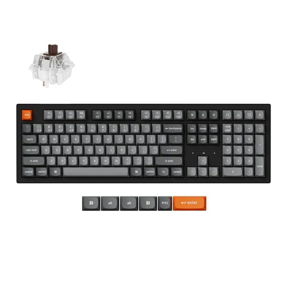 A large main feature product image of Keychron K10 Max - Fullsize QMK/VIA Wireless Mechanical Keyboard - Black (Super Brown Switch)
