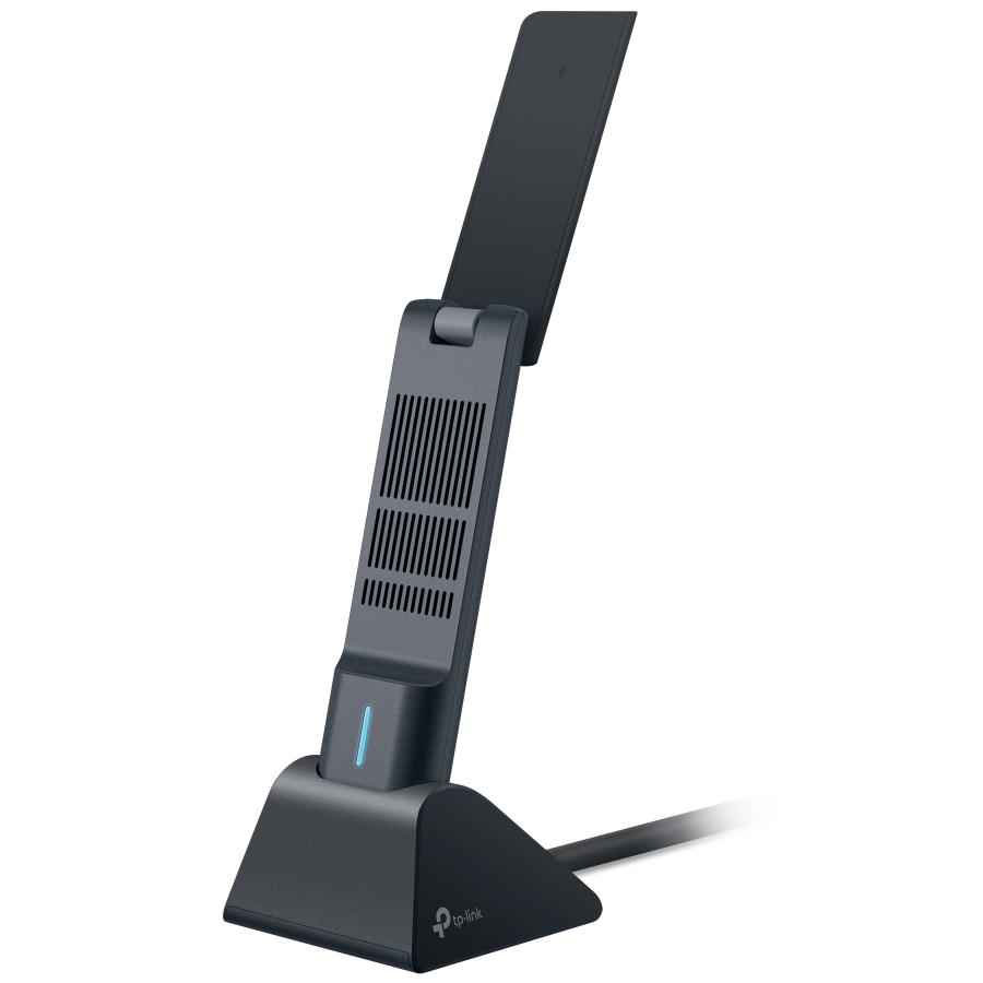 A large main feature product image of EX-DEMO TP-Link Archer TXE70UH - AXE5400 High Gain Tri-Band Wi-Fi 6E USB Adapter