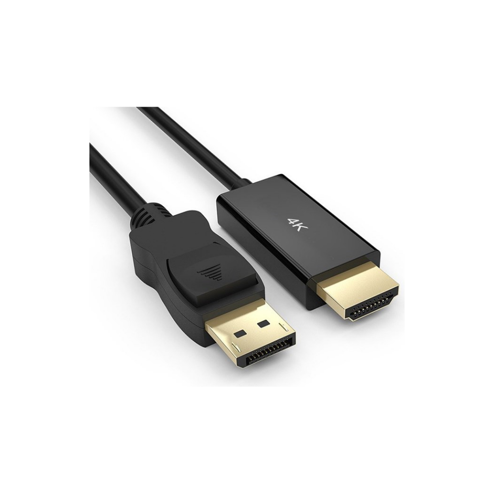 A large main feature product image of EX-DEMO Simplecom DA201 1.8M 4K DisplayPort to HDMI Cable