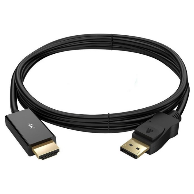 A large main feature product image of EX-DEMO Simplecom DA201 1.8M 4K DisplayPort to HDMI Cable