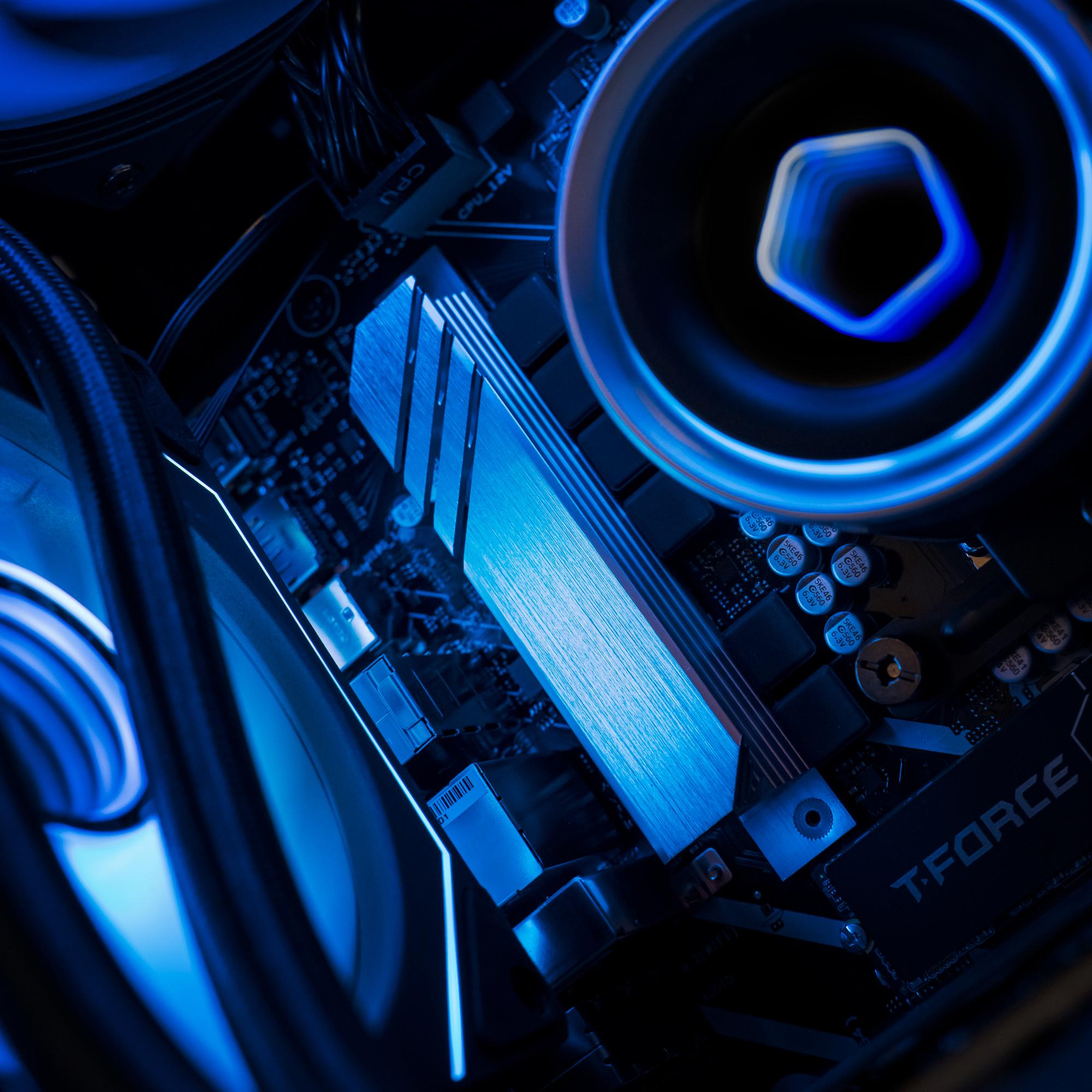 A large main feature product image of EX-DEMO PLE Astral RTX 5070 Prebuilt Ready To Go Gaming PC