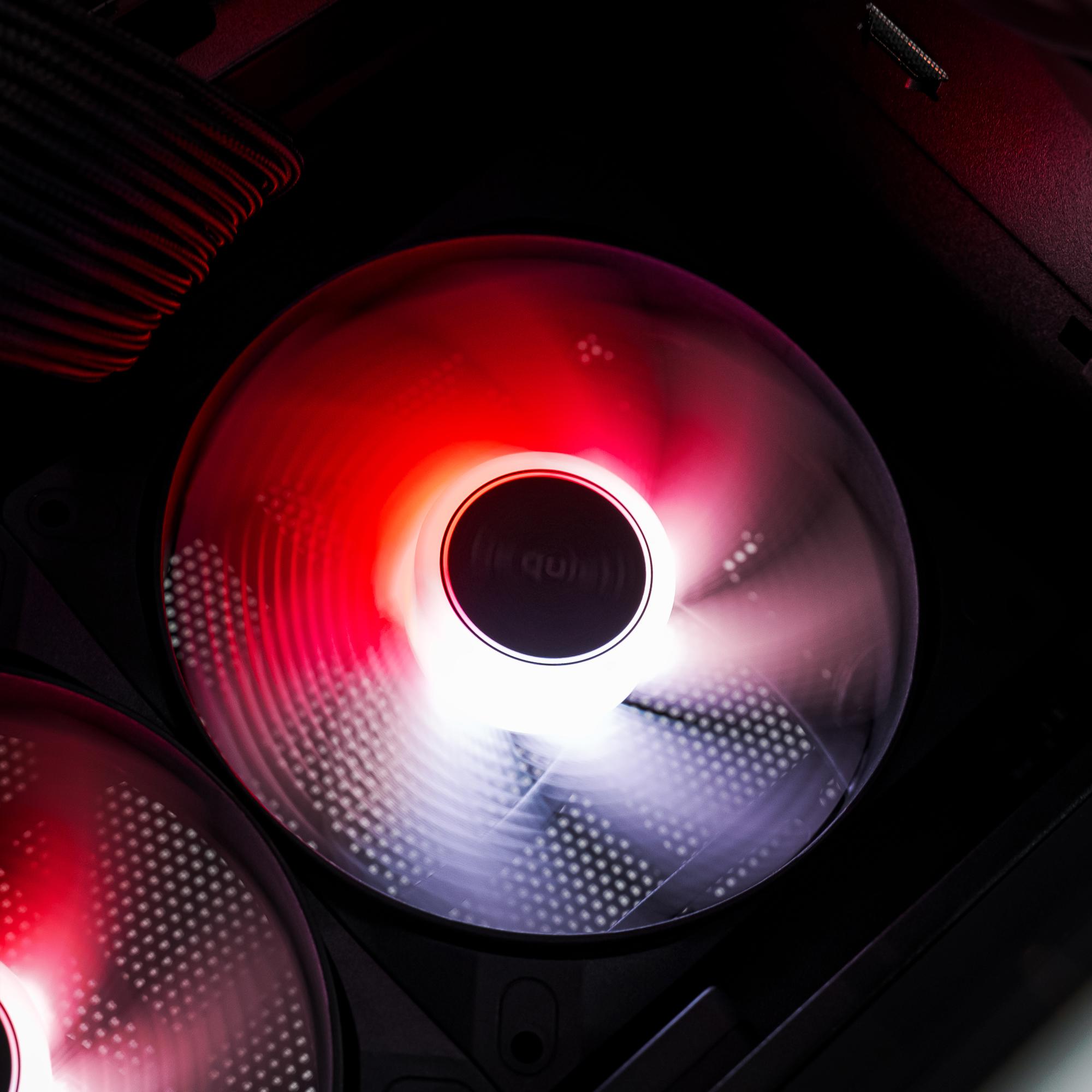 A large main feature product image of EX-DEMO PLE Vanguard RTX 5080 Prebuilt Ready To Go Gaming PC