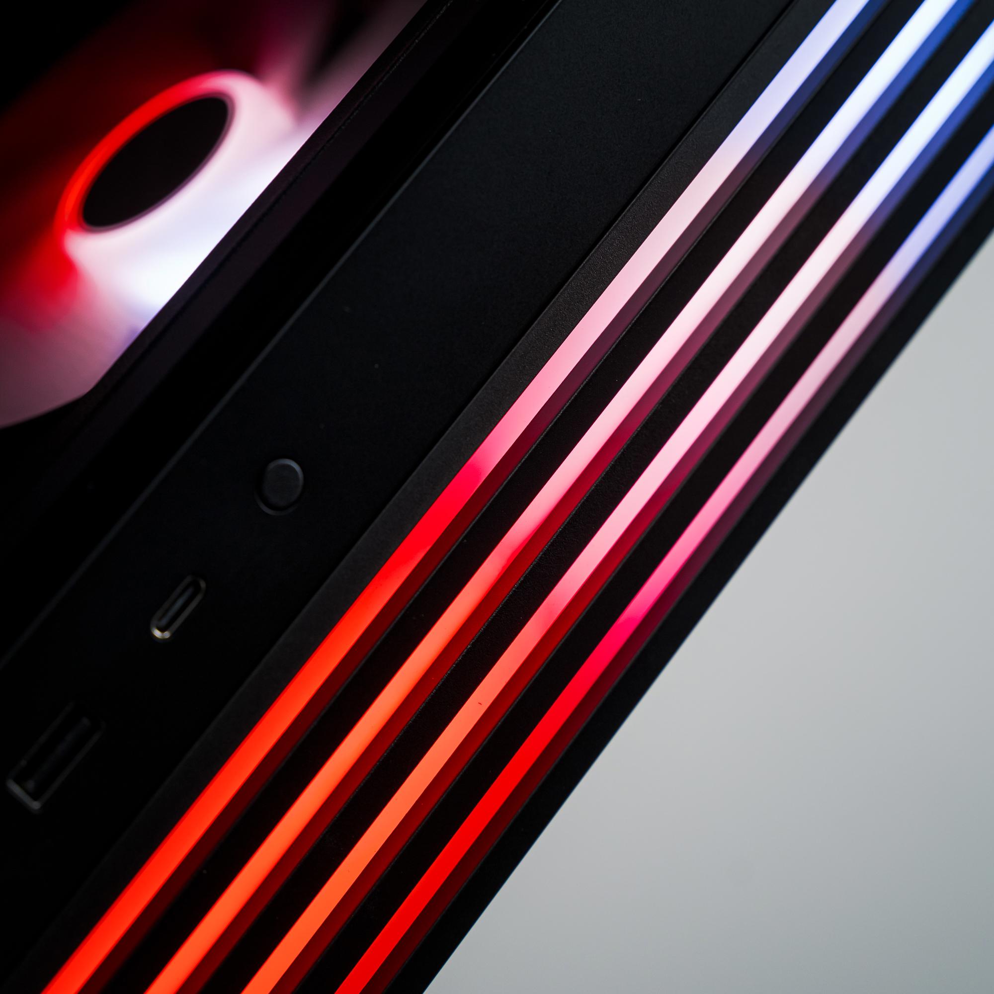 A large main feature product image of EX-DEMO PLE Vanguard RTX 5080 Prebuilt Ready To Go Gaming PC