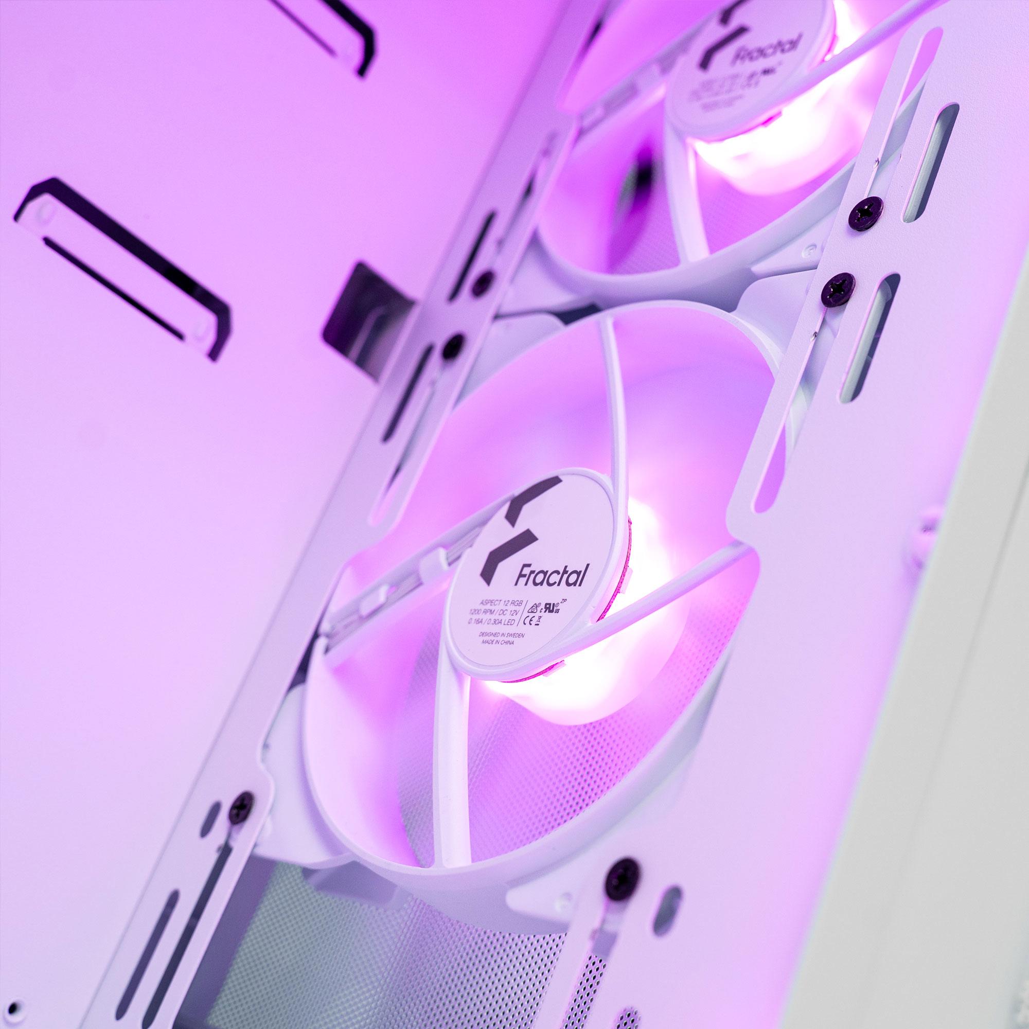 A large main feature product image of EX-DEMO PLE Pop White A770 Prebuilt Ready To Go Gaming PC