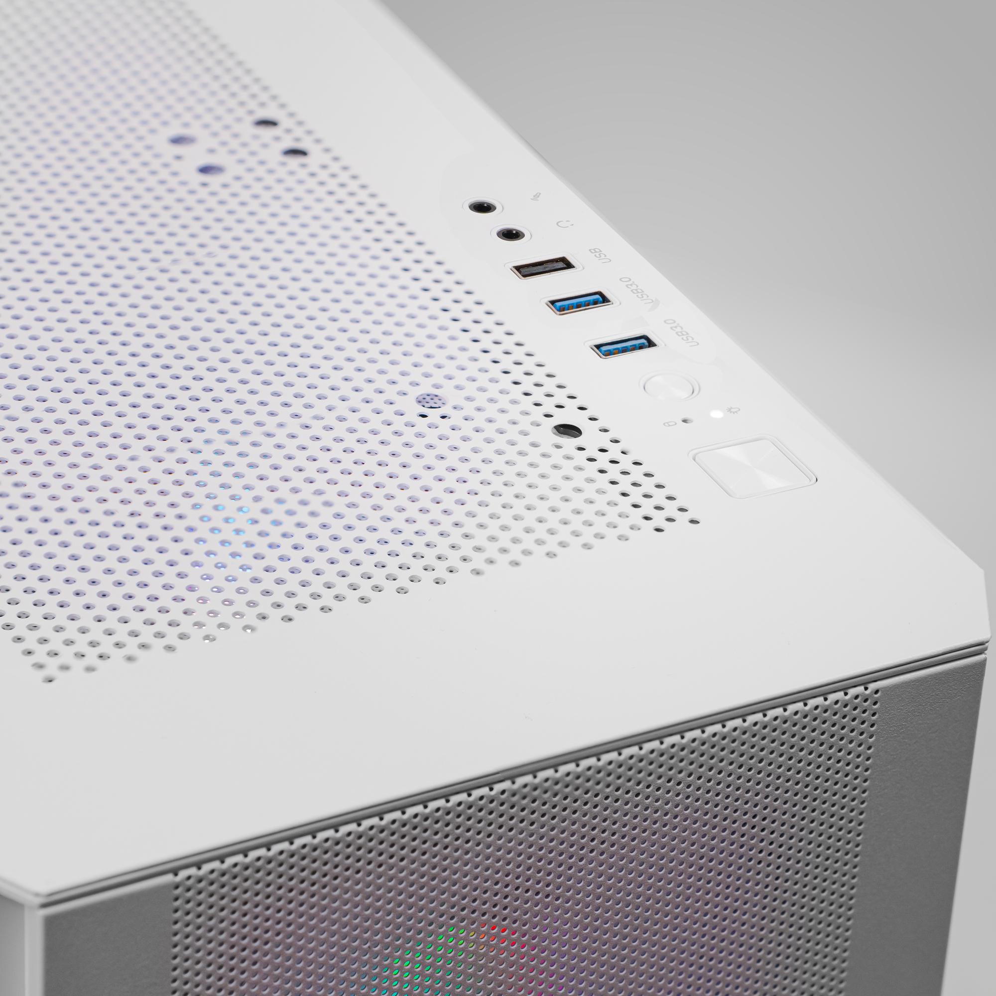 A large main feature product image of EX-DEMO PLE Flash RTX 5050 Prebuilt Ready To Go Gaming PC