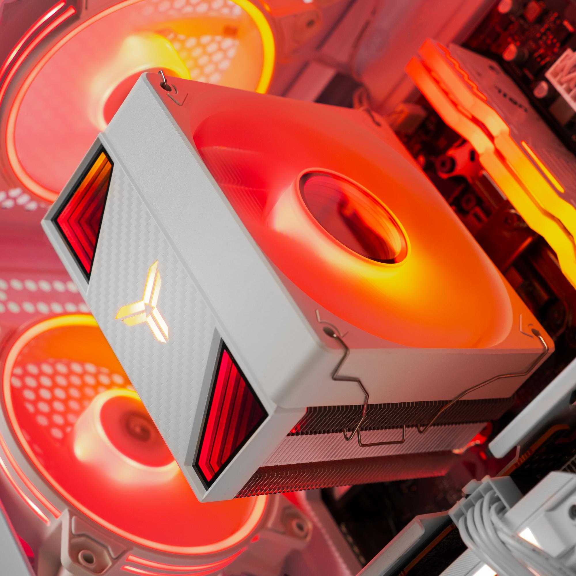 A large main feature product image of EX-DEMO PLE Spark RX 9060 XT Prebuilt Ready To Go Gaming PC