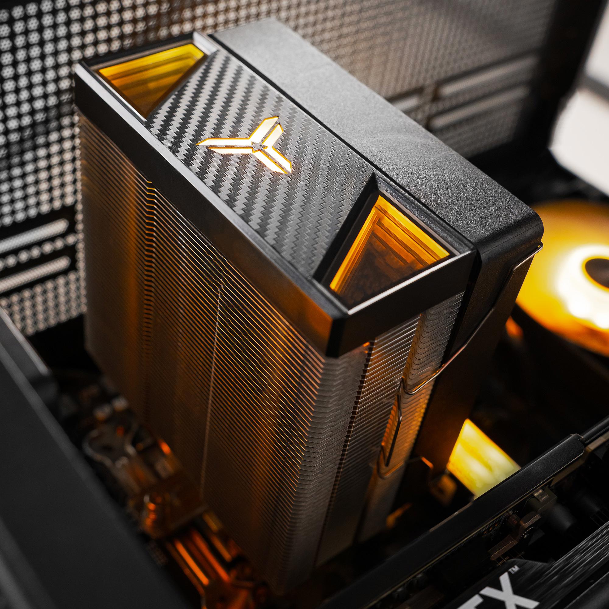 A large main feature product image of EX-DEMO PLE Topaz RTX 5070 Prebuilt Ready To Go Gaming PC