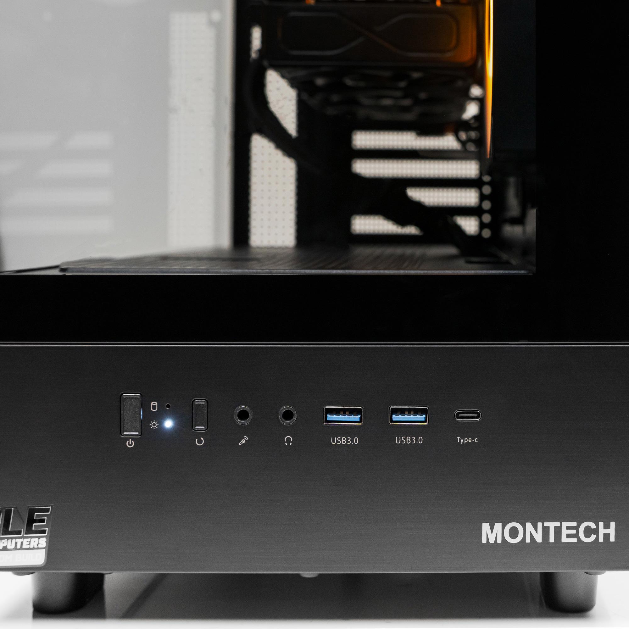 A large main feature product image of EX-DEMO PLE Topaz RTX 5070 Prebuilt Ready To Go Gaming PC