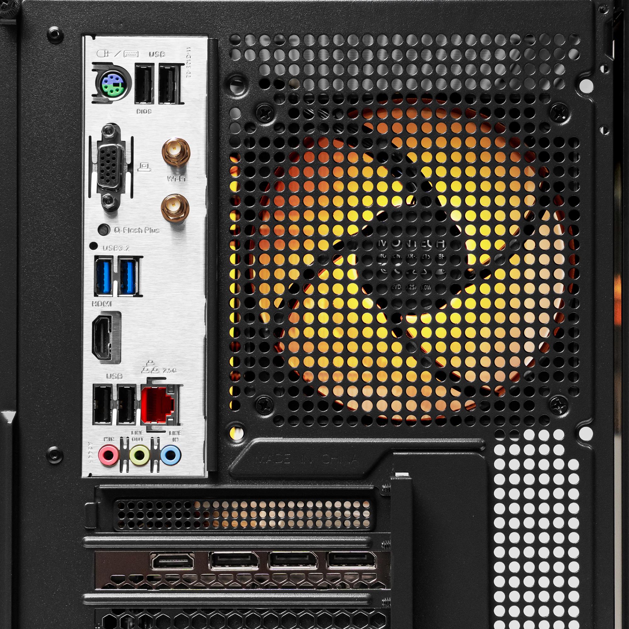 A large main feature product image of EX-DEMO PLE Topaz RTX 5070 Prebuilt Ready To Go Gaming PC