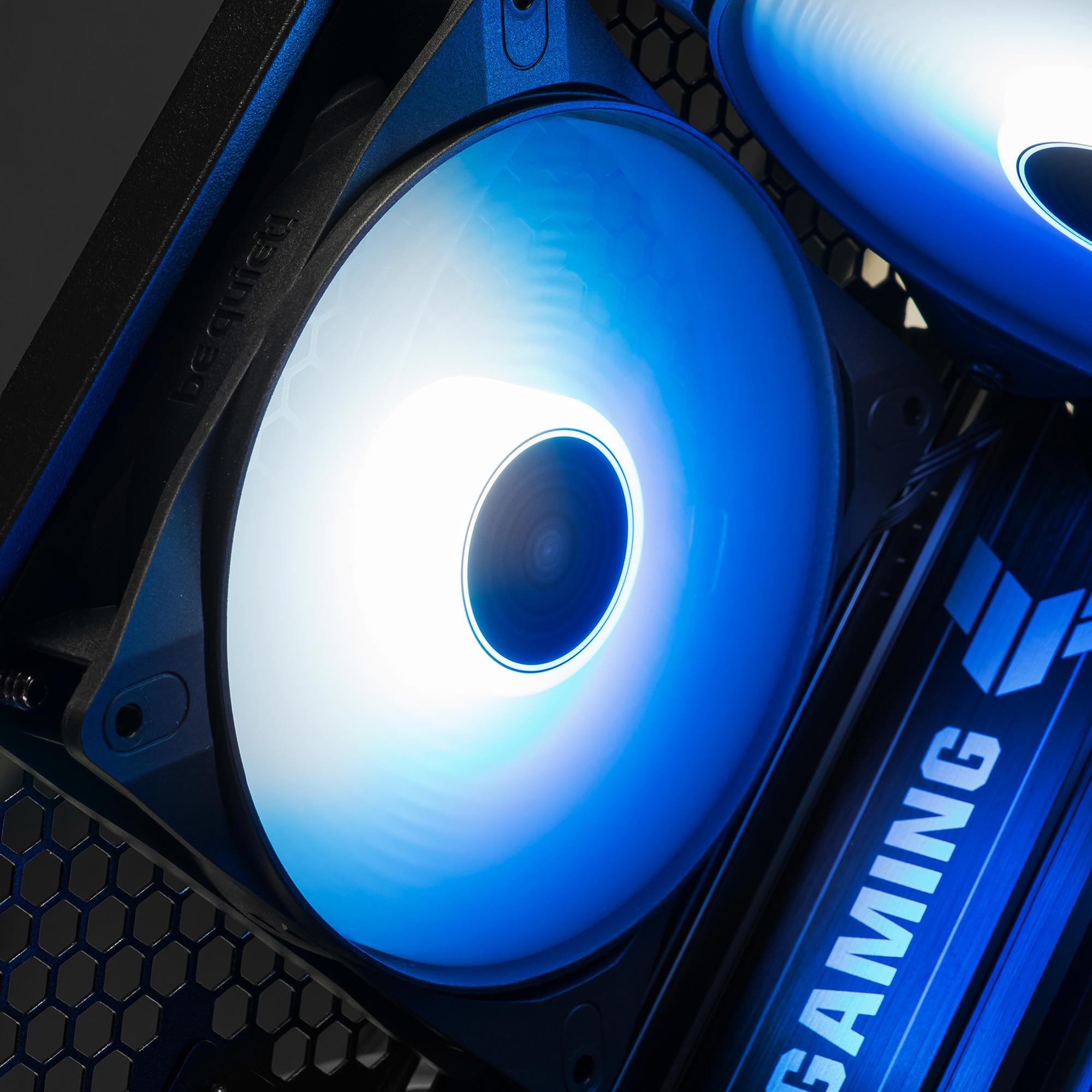 A large main feature product image of PLE Warp RTX 5070 Ti Prebuilt Ready To Go Gaming PC