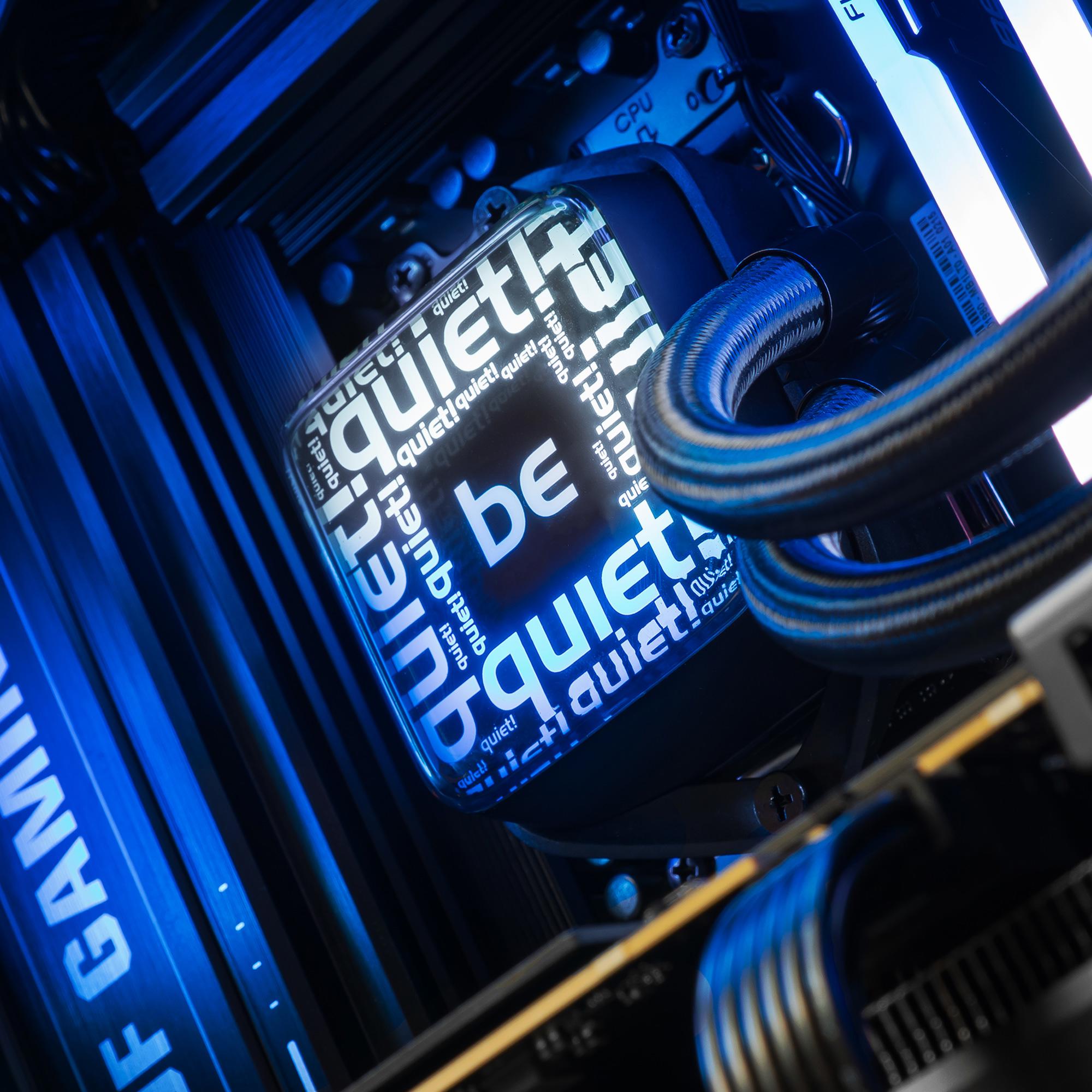 A large main feature product image of PLE Warp RTX 5070 Ti Prebuilt Ready To Go Gaming PC