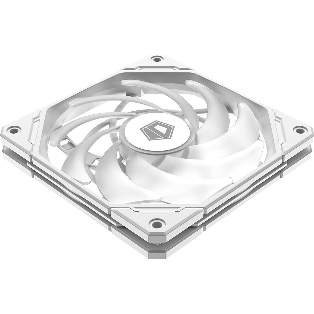 A large main feature product image of EX-DEMO ID-COOLING NO Series Slim 120mm ARGB PWM Fan (White)