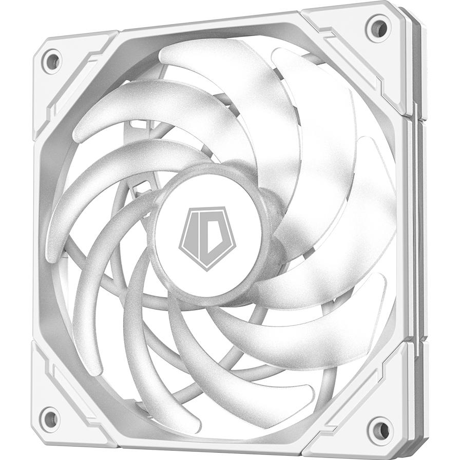 A large main feature product image of EX-DEMO ID-COOLING NO Series Slim 120mm ARGB PWM Fan (White)